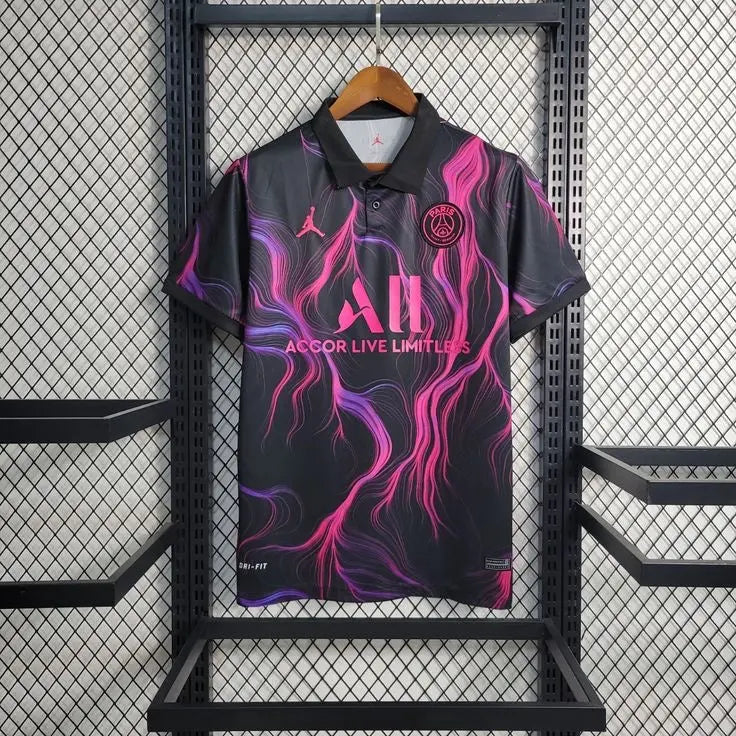 Maillot PSG spécial édition noir rose 23/24 Maillot du Monde