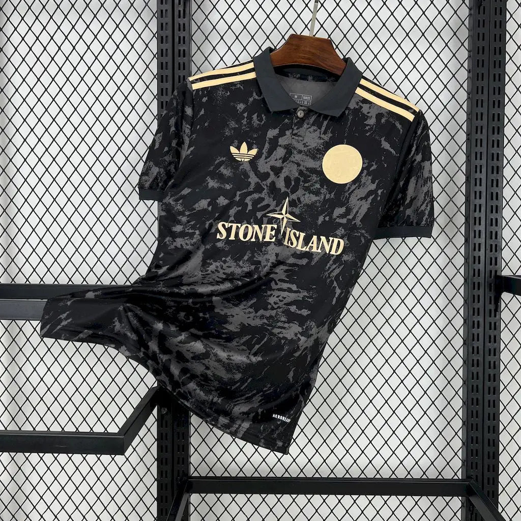 25/26 Maillot AJAX Noir/Gold Edition STONE ISLAND - Maillot du Monde