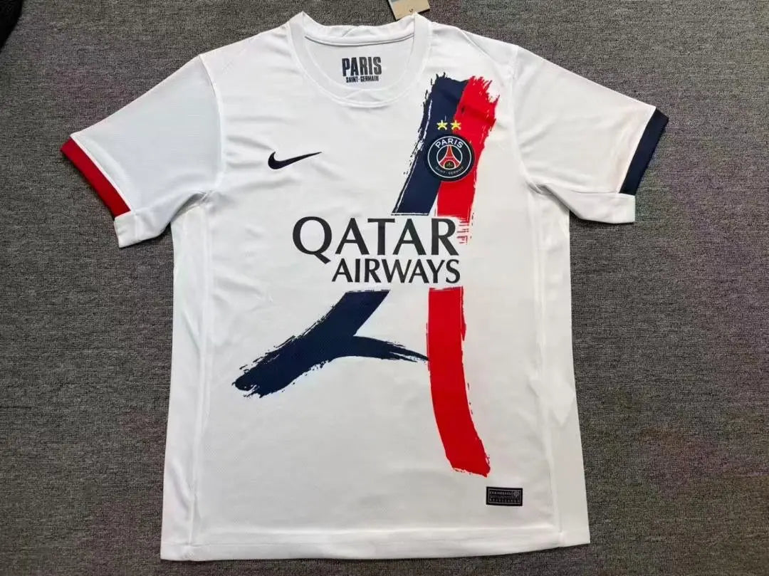 Maillot PSG 2 Étoiles Champions d’Europe 2025 – Blanc KaliFoot