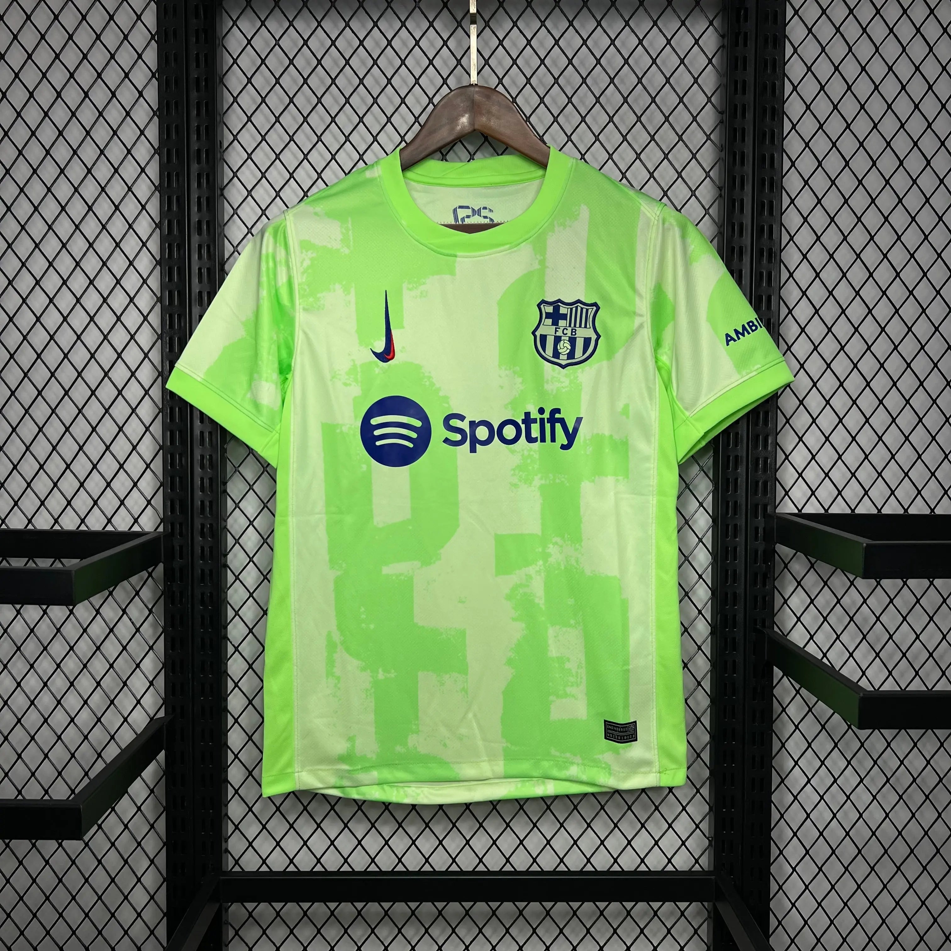 24/25 Maillot Third du FC BARCELONE Vert/Jaune Maillot du Monde