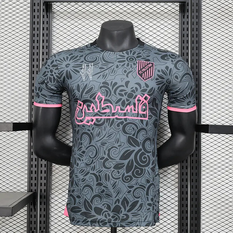 2024 Maillot Adulte - Rose/Noir Palestine - Maillot du Monde