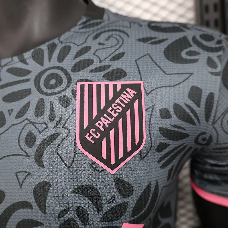 2024 Maillot Adulte - Rose/Noir Palestine - Maillot du Monde