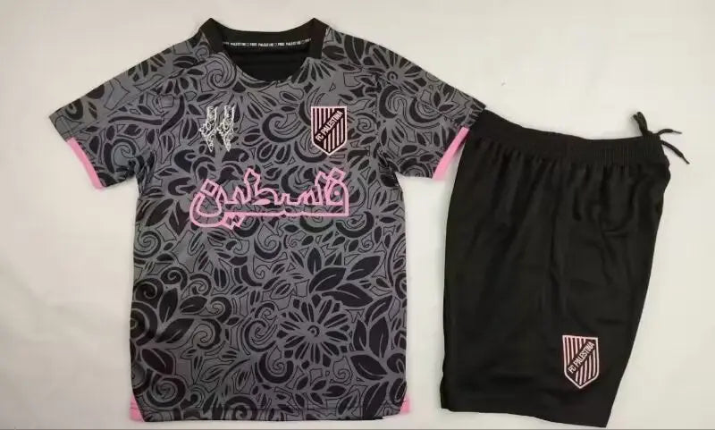 2024 Ensemble Enfant PALESTINE Rose/Noir - Maillot du Monde