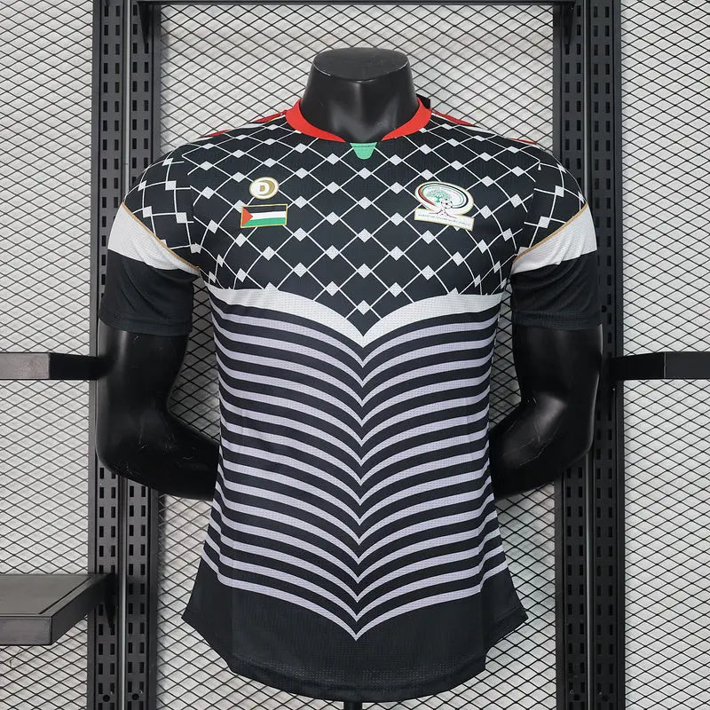 2024 Maillot Adulte Entraînement PALESTINE Noir - Maillot du Monde