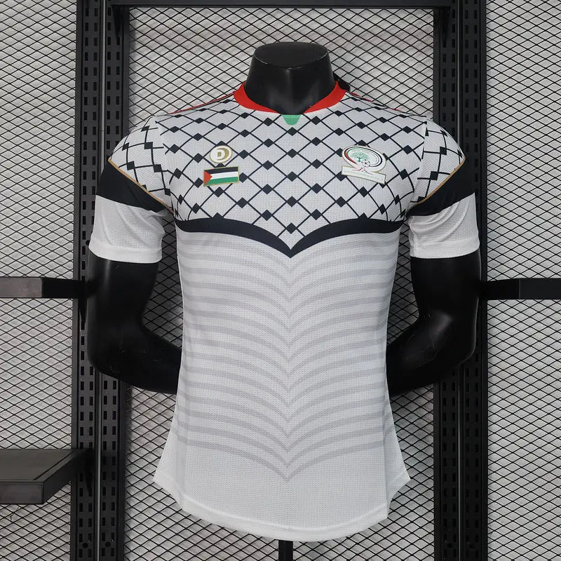 2024 Maillot Adulte Entraînement PALESTINE Blanc - Maillot du Monde
