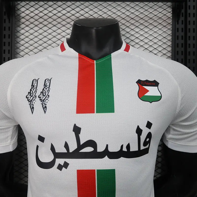 2024 Maillot Adulte Entraînement PALESTINE Blanc - Maillot du Monde