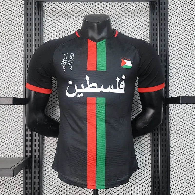 2024 Maillot Adulte Entraînement PALESTINE Noir - Maillot du Monde