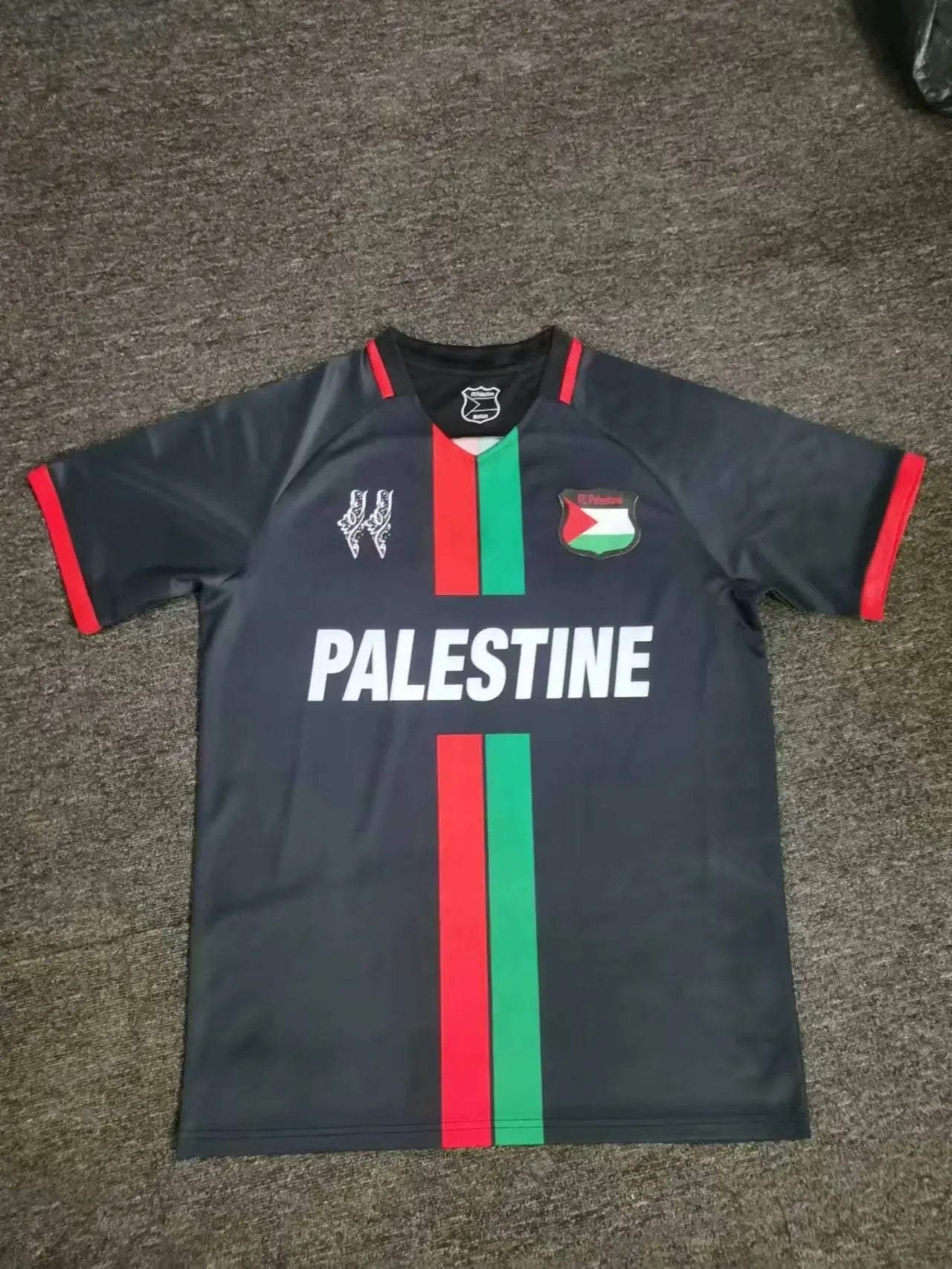 2024 Maillot Adulte Entraînement PALESTINE Noir - Maillot du Monde