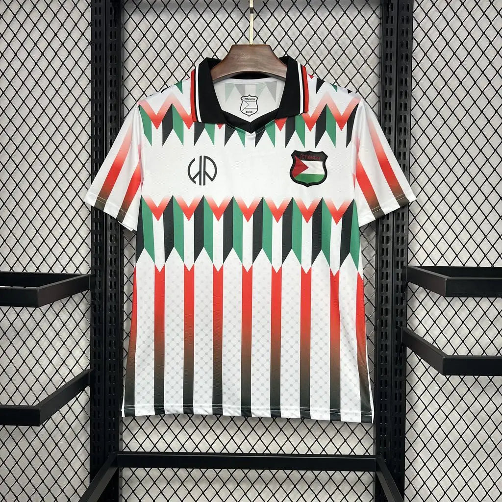 24/25 Maillot Adulte RÉTRO PALESTINE Blanc - Maillot du Monde