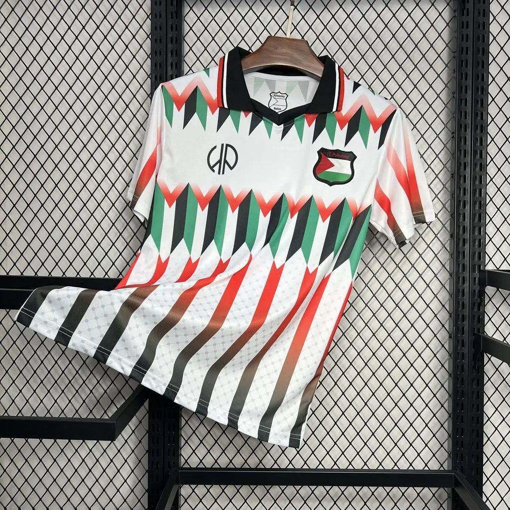 24/25 Maillot Adulte RÉTRO PALESTINE Blanc - Maillot du Monde