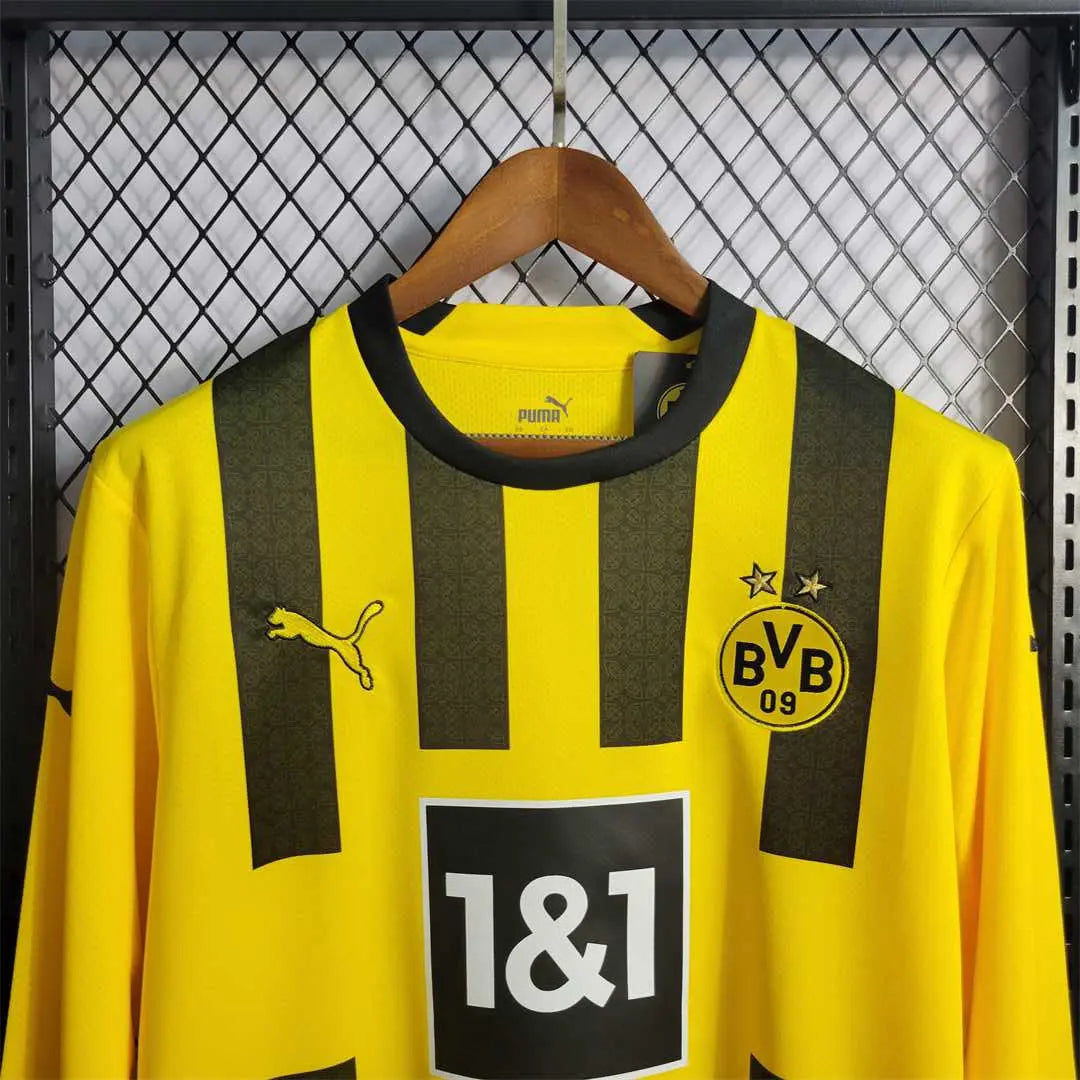 MAILLOT DORTMUND DOMICILE 2022/2023 VERSION MANCHES LONGUES - Maillot du Monde