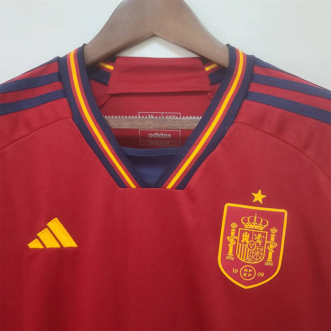 MAILLOT ESPAGNE DOMICILE 2022 VERSION MANCHES LONGUES - Maillot du Monde