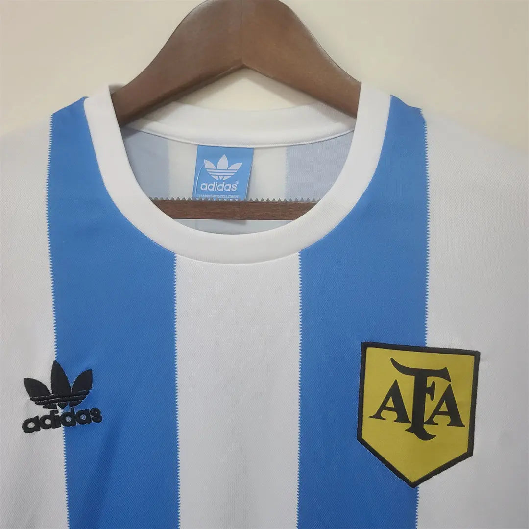 MAILLOT ARGENTINE DOMICILE 1978 VERSION MANCHES LONGUES - Maillot du Monde