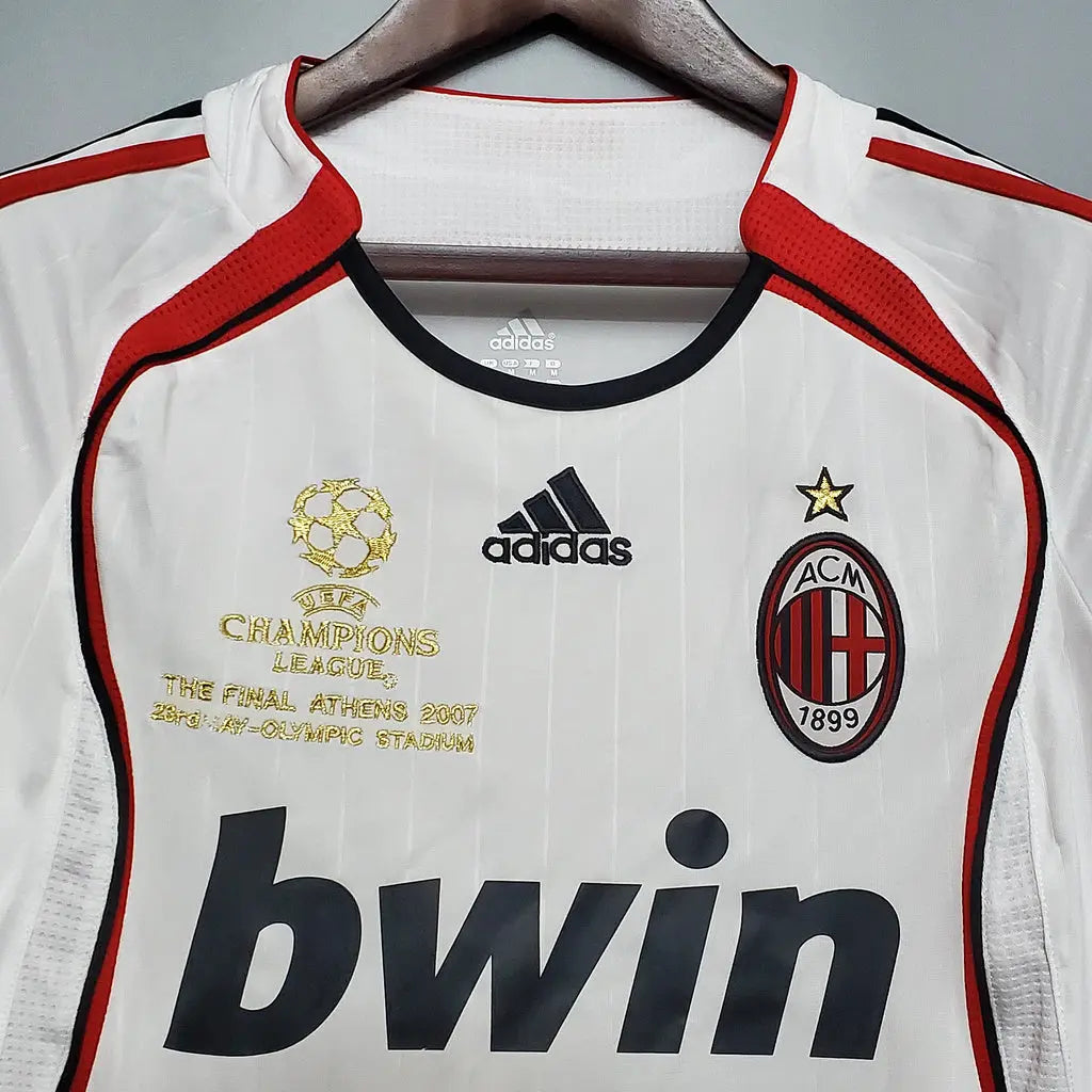 MAILLOT RÉTRO AC MILAN EXTÉRIEUR 2006/2007 VERSION MANCHES LONGUES - Maillot du Monde