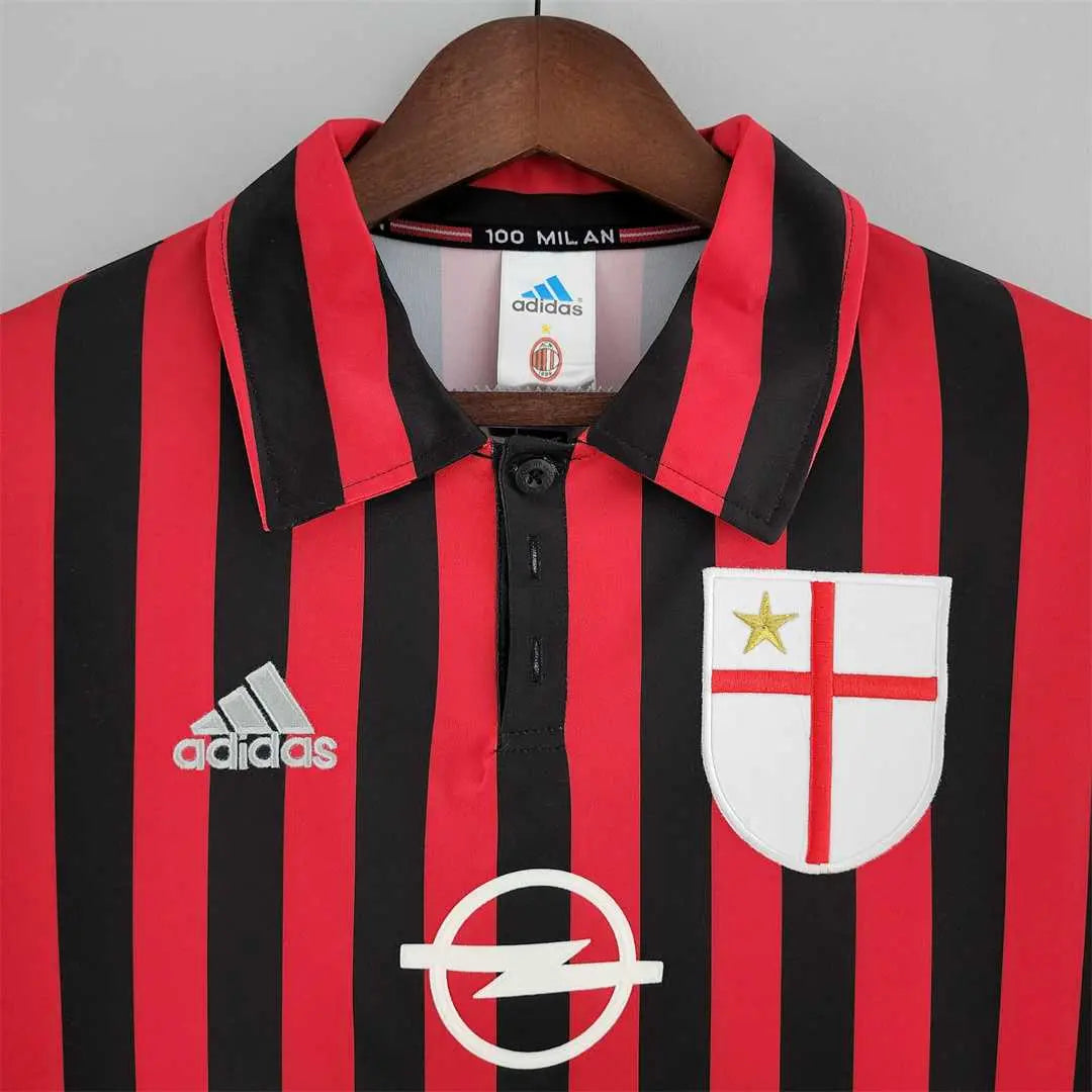 MAILLOT RETRO AC MILAN DOMICILE 1999/2000 VERSION MANCHES LONGUES - Maillot du Monde