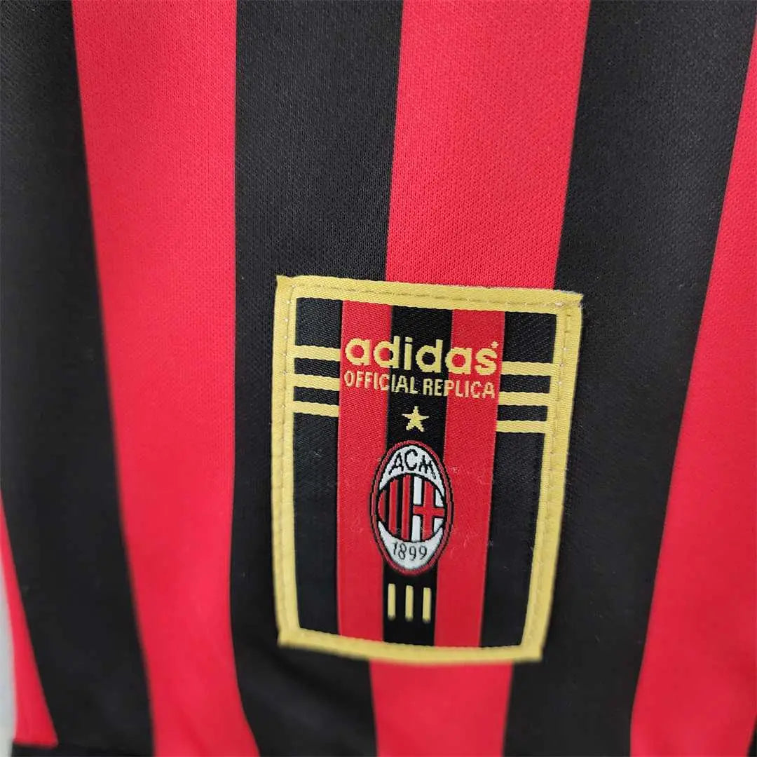 MAILLOT RETRO AC MILAN DOMICILE 1999/2000 VERSION MANCHES LONGUES - Maillot du Monde