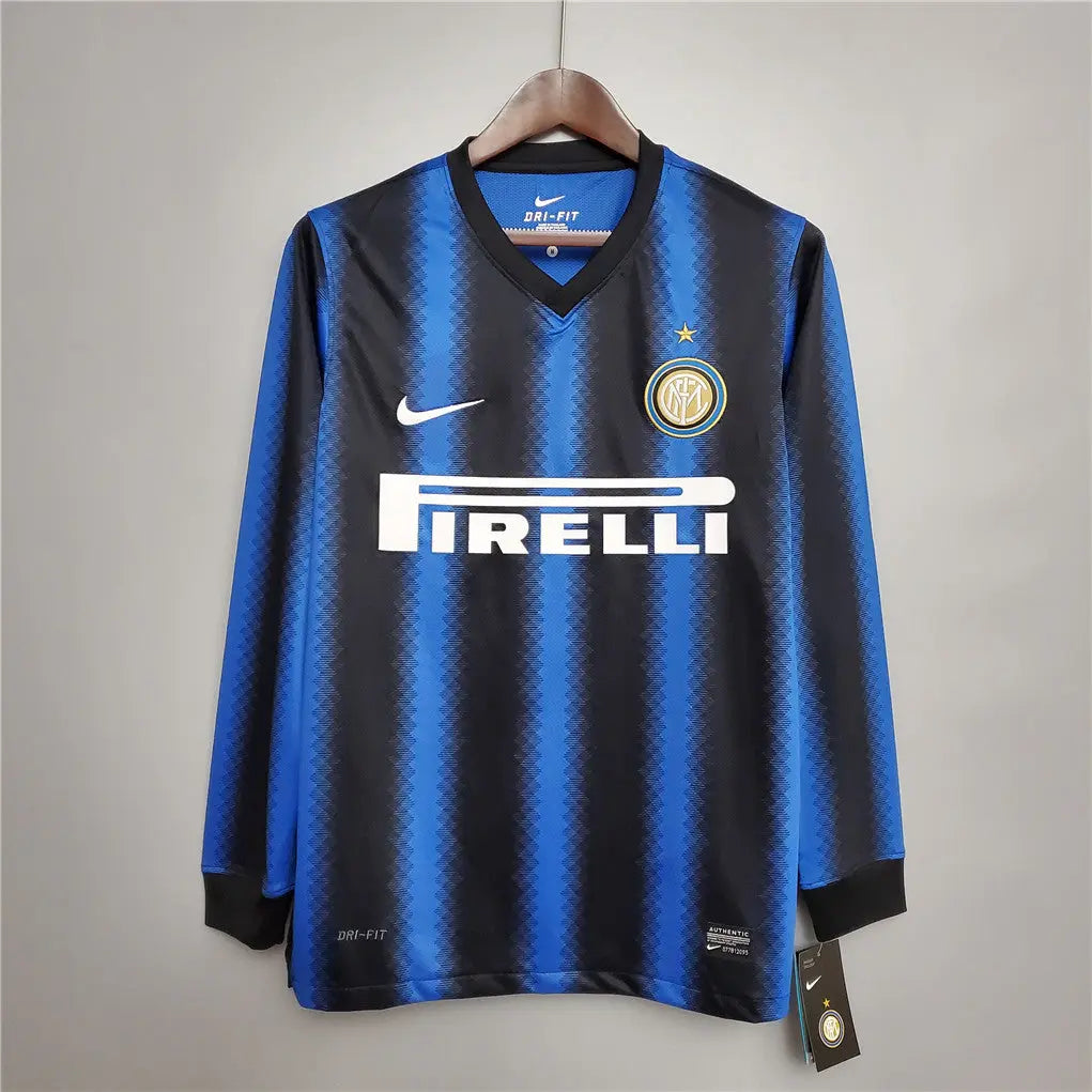 MAILLOT RETRO INTER MILAN DOMICILE 2010/2011 VERSION MANCHES LONGUES - Maillot du Monde