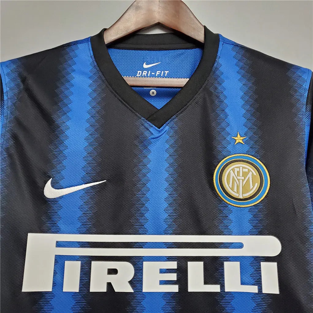 MAILLOT RETRO INTER MILAN DOMICILE 2010/2011 VERSION MANCHES LONGUES - Maillot du Monde