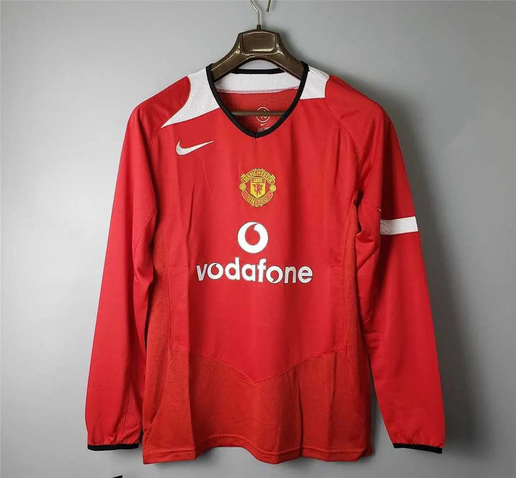 MAILLOT RETRO MANCHESTER UNITED DOMICILE 2005/2006 VERSION MANCHES LONGUES - Maillot du Monde