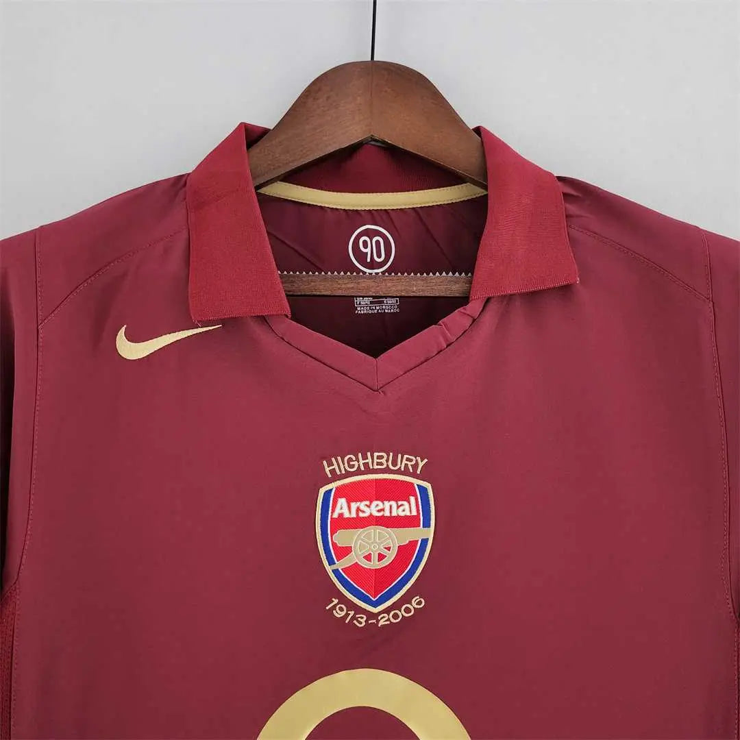 MAILLOT ARSENAL DOMICILE 2005/2006 VERSION MANCHES LONGUES - Maillot du Monde