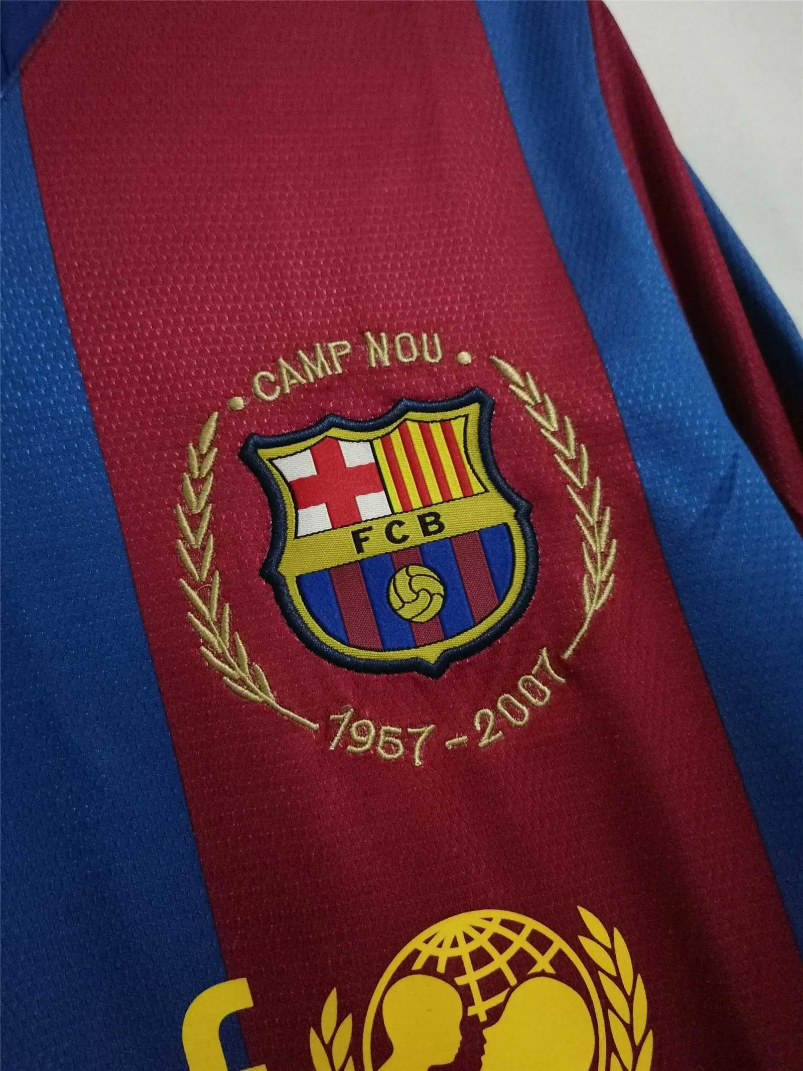 MAILLOT BARCELONE DOMICILE 2007/2008 VERSION MANCHES LONGUES - Maillot du Monde