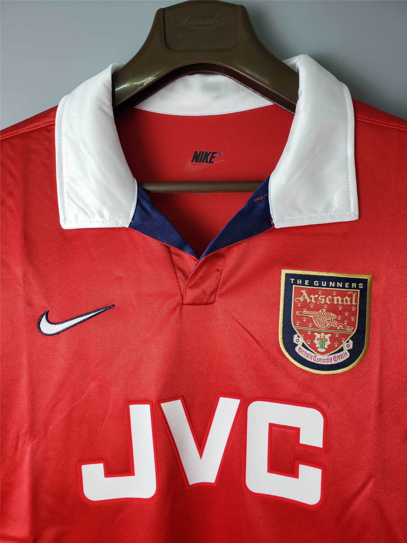 MAILLOT ARSENAL DOMICILE 1998/1999 VERSION MANCHES LONGUES - Maillot du Monde