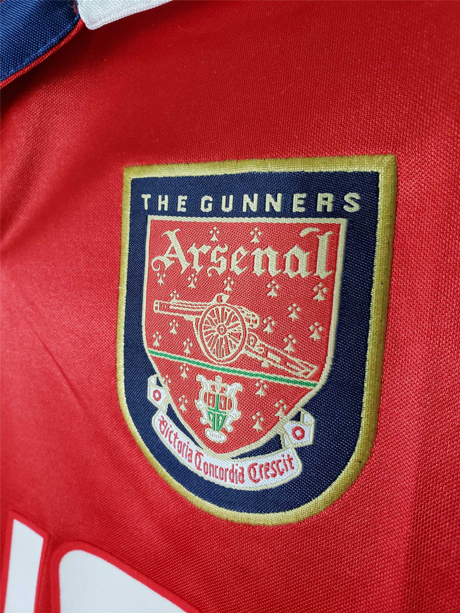 MAILLOT ARSENAL DOMICILE 1998/1999 VERSION MANCHES LONGUES - Maillot du Monde