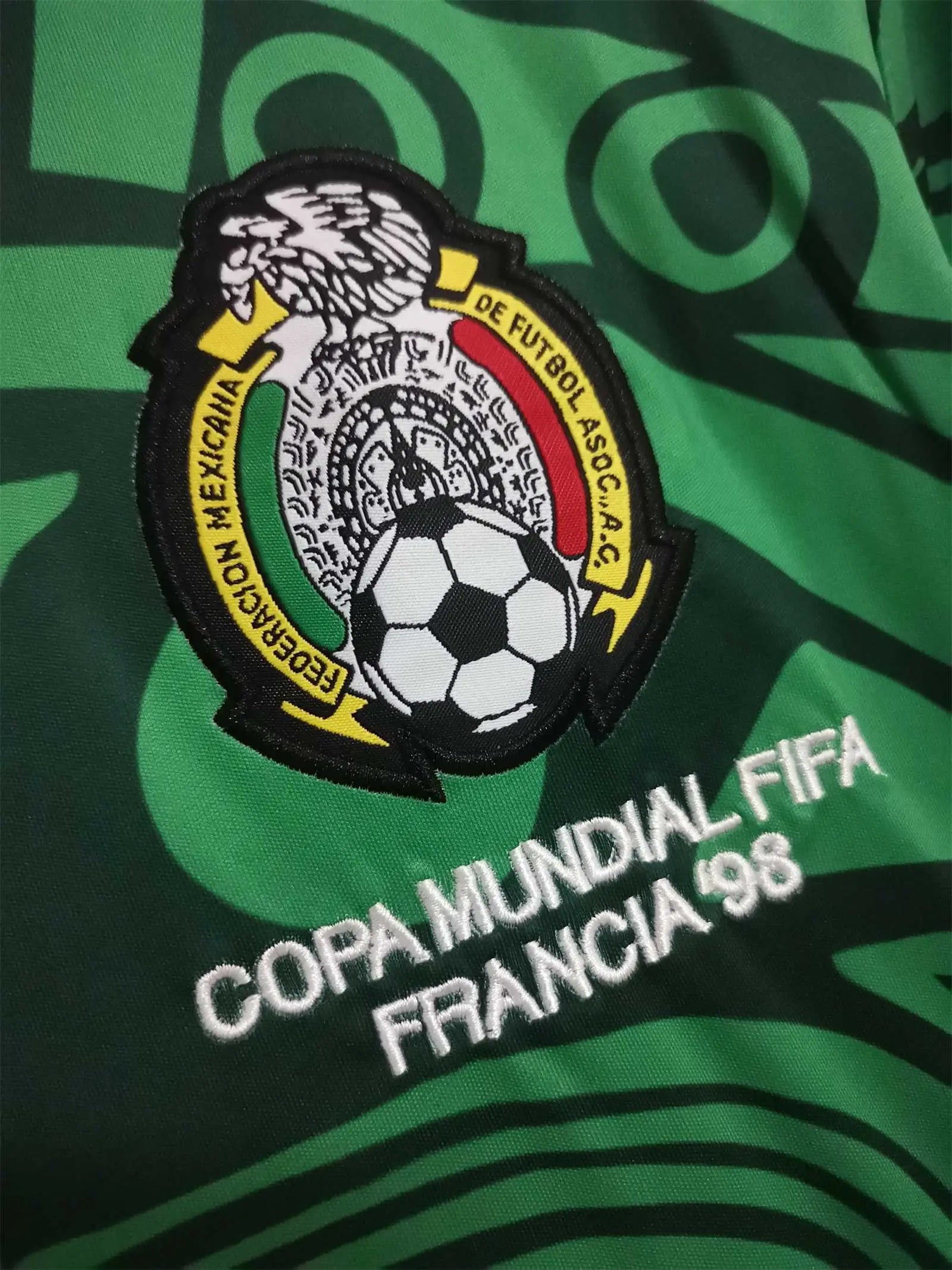 MAILLOT MEXIQUE DOMICILE 1998 VERSION MANCHES LONGUES - Maillot du Monde