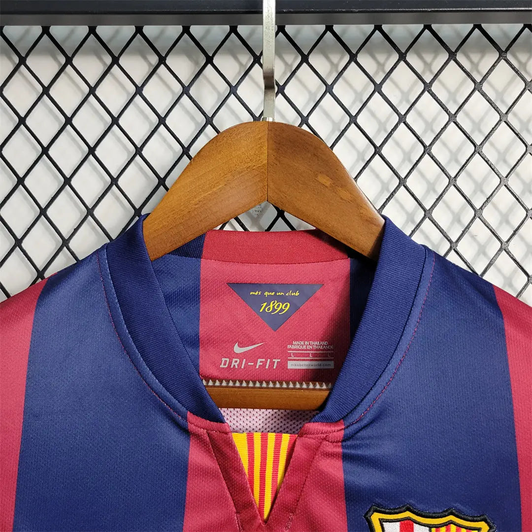 MAILLOT BARCELONE DOMICILE 2014/2015 VERSION MANCHES LONGUES - Maillot du Monde