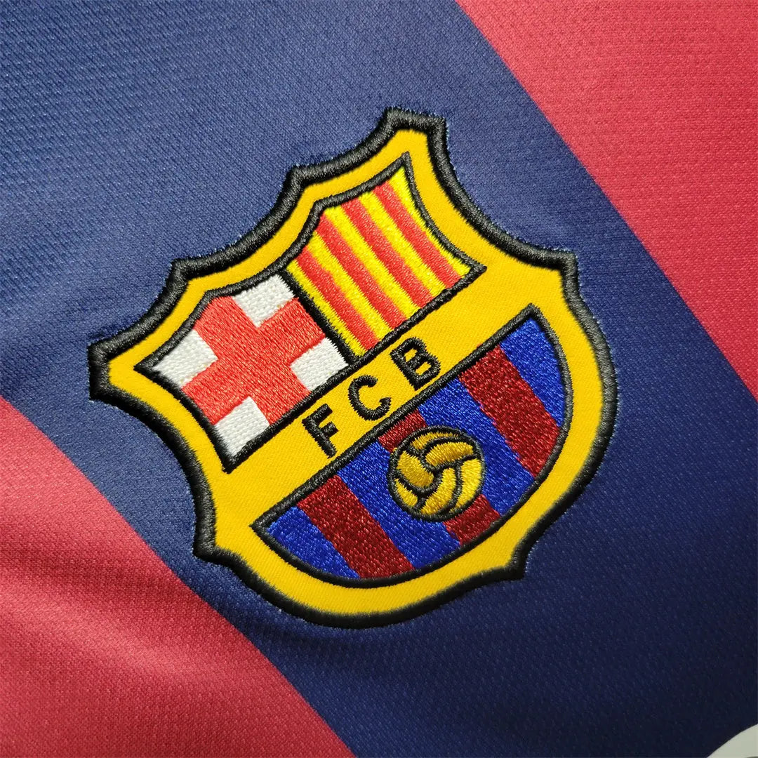 MAILLOT BARCELONE DOMICILE 2014/2015 VERSION MANCHES LONGUES - Maillot du Monde
