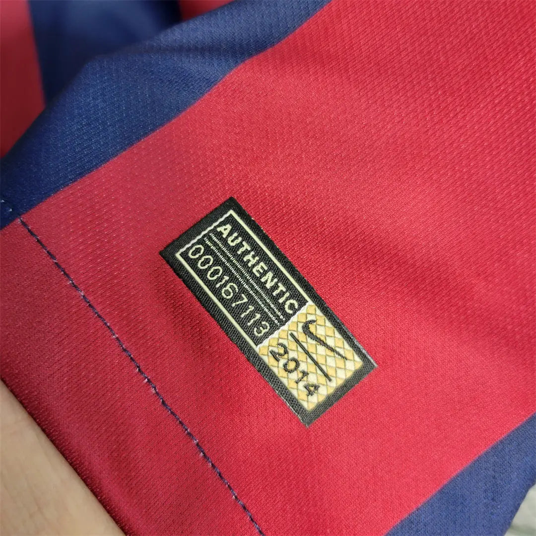 MAILLOT BARCELONE DOMICILE 2014/2015 VERSION MANCHES LONGUES - Maillot du Monde