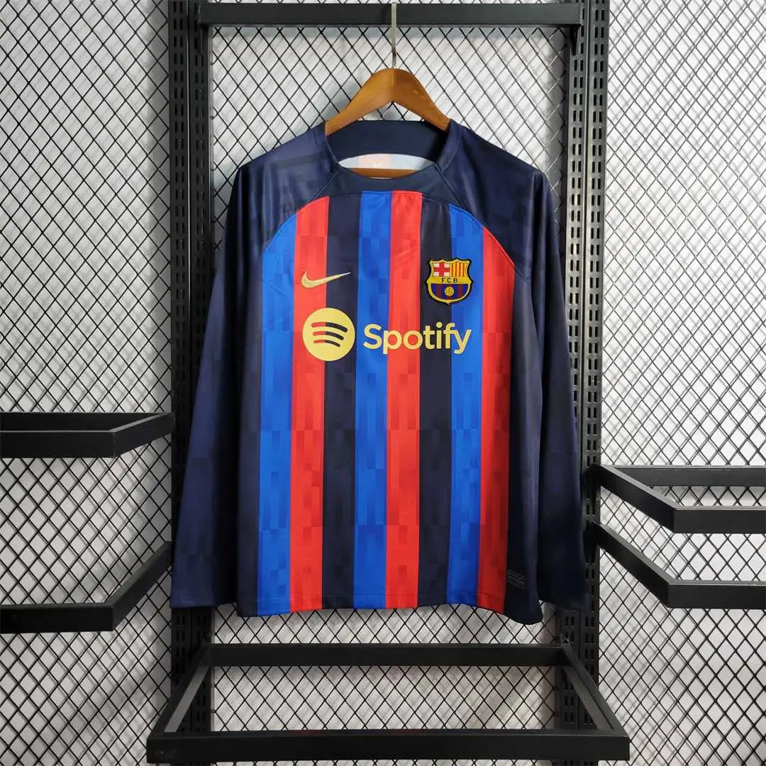 MAILLOT BARCELONE DOMICILE 2022/2023 VERSION MANCHES LONGUES - Maillot du Monde