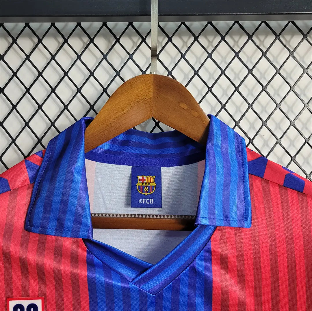 MAILLOT BARCELONE DOMICILE 1991/1992 VERSION MANCHES LONGUES - Maillot du Monde