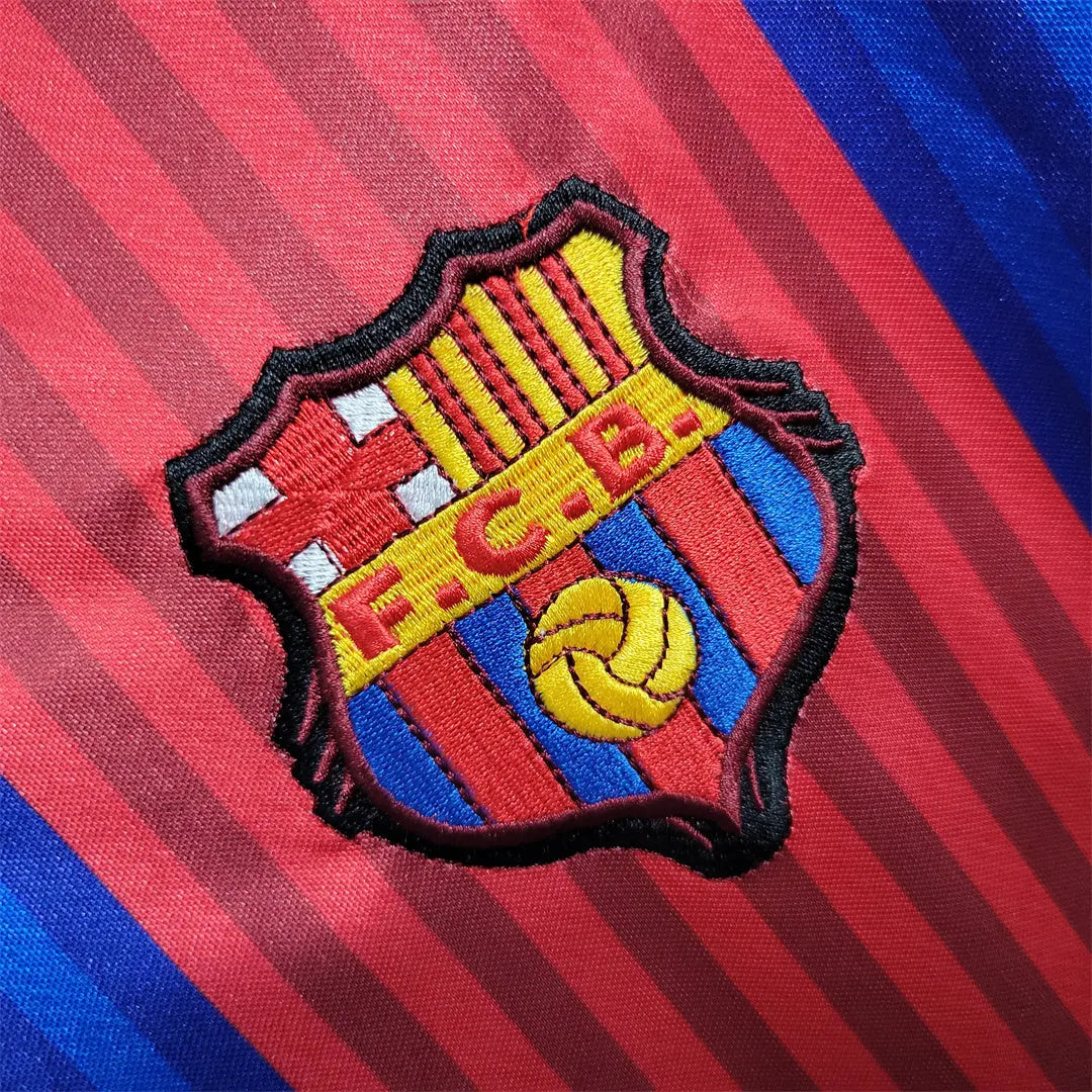 MAILLOT BARCELONE DOMICILE 1991/1992 VERSION MANCHES LONGUES - Maillot du Monde