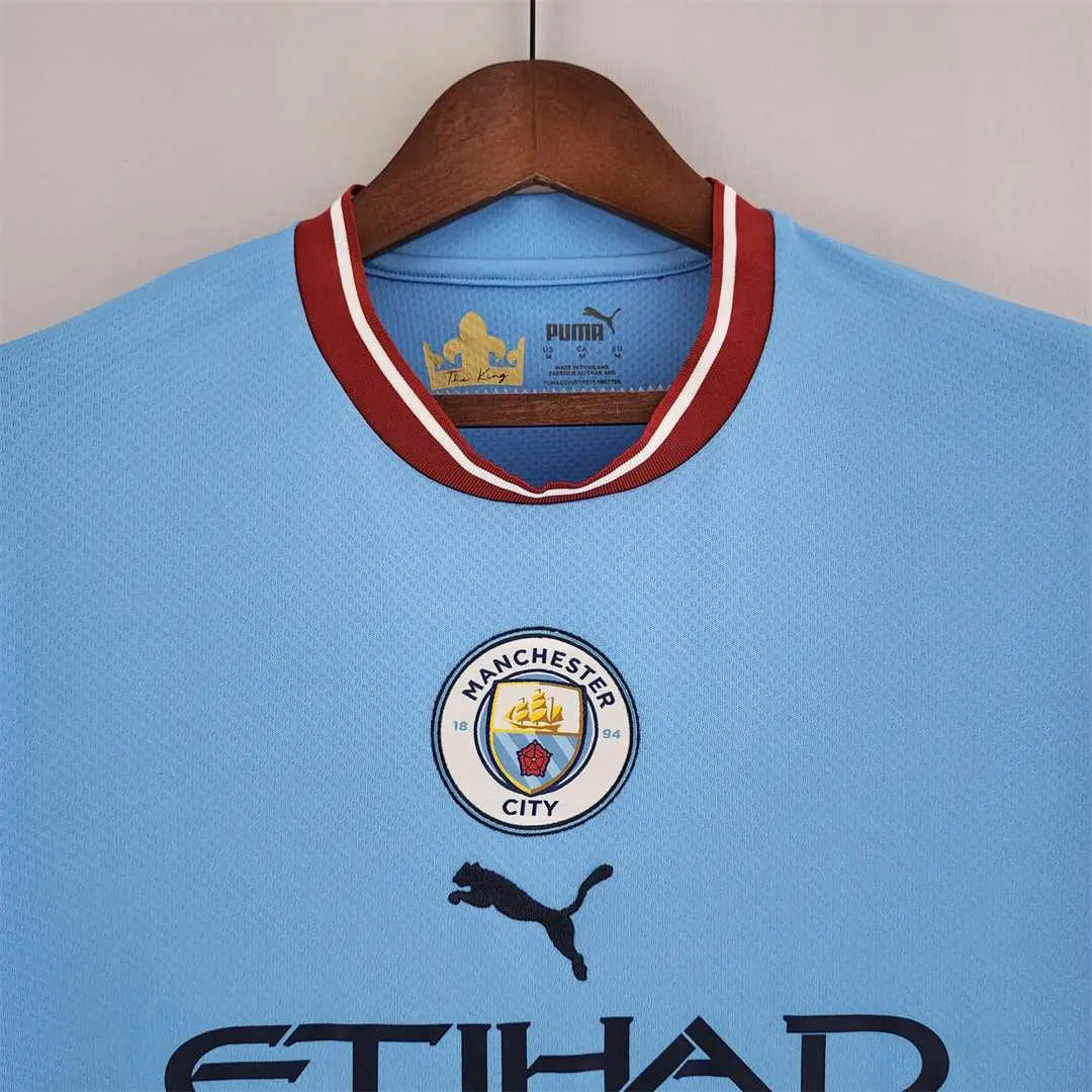 MAILLOT MANCHESTER CITY DOMICILE 2022/2023 VERSION MANCHES LONGUES - Maillot du Monde