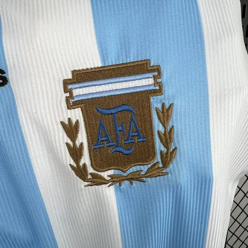 MAILLOT ARGENTINE DOMICILE 1998 VERSION MANCHES LONGUES - Maillot du Monde