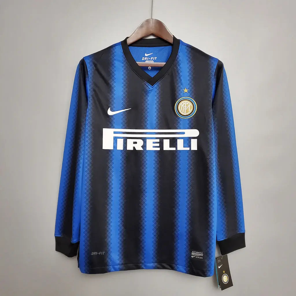 MAILLOT RETRO INTER MILAN DOMICILE 2010/2011 VERSION MANCHES LONGUES - Maillot du Monde