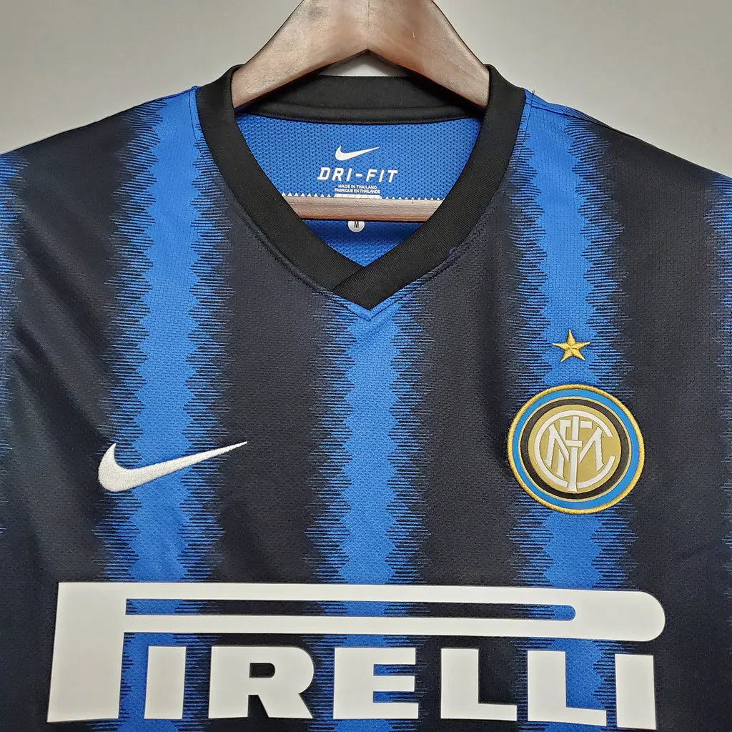 MAILLOT RETRO INTER MILAN DOMICILE 2010/2011 VERSION MANCHES LONGUES - Maillot du Monde