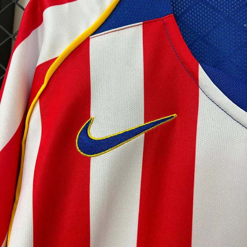 MAILLOT ATLETICO MADRID DOMICILE 2004/2005 VERSION MANCHES LONGUES - Maillot du Monde