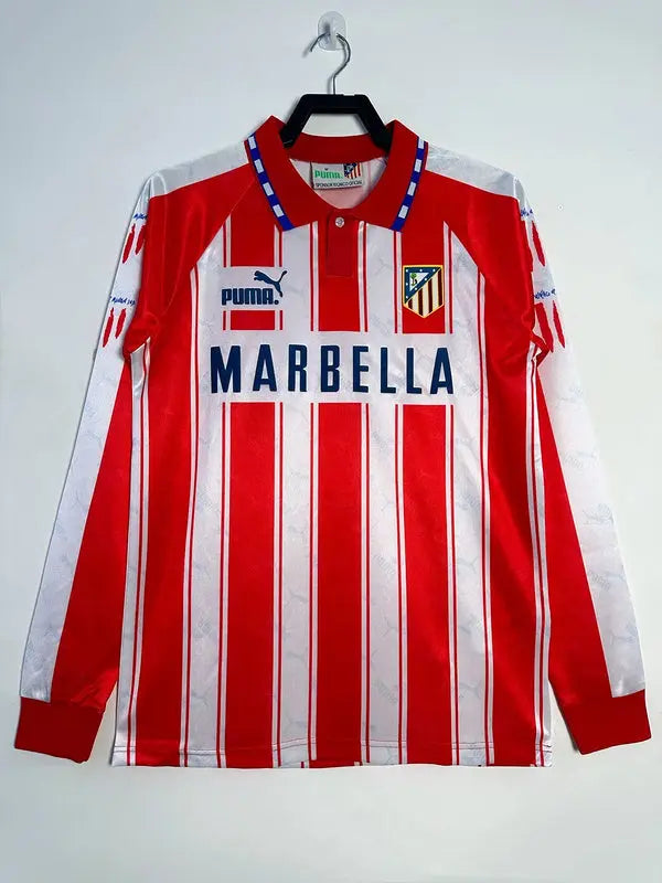MAILLOT RETRO ATLETICO MADRID DOMICILE 1994/1995 VERSION MANCHES LONGUES - Maillot du Monde