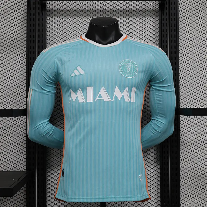 MAILLOT INTER MIAMI EXTÉRIEUR 2024/2025 VERSION MANCHES LONGUES - Maillot du Monde
