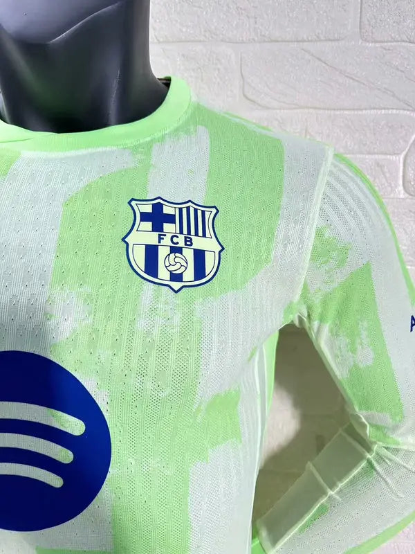 MAILLOT BARCELONE EXTÉRIEUR 2024/2025 VERSION MANCHES LONGUES - Maillot du Monde