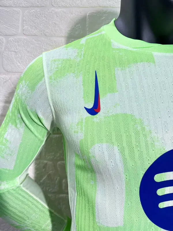 MAILLOT BARCELONE EXTÉRIEUR 2024/2025 VERSION MANCHES LONGUES - Maillot du Monde