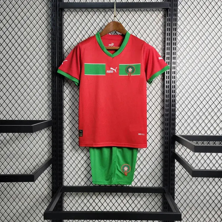 MAILLOT ENFANT MAROC DOMICILE 2022/2023 - Maillot du Monde