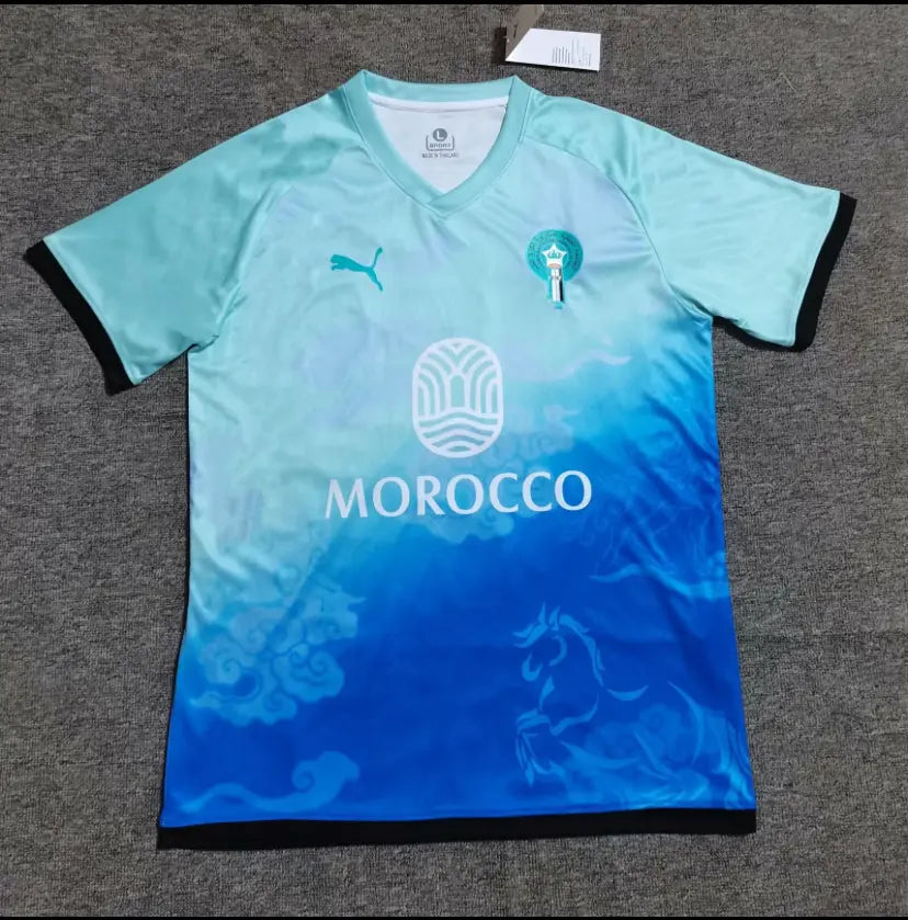 Concept Maillot Maroc 24/25 Bleu clair/Foncé - Maillot du Monde