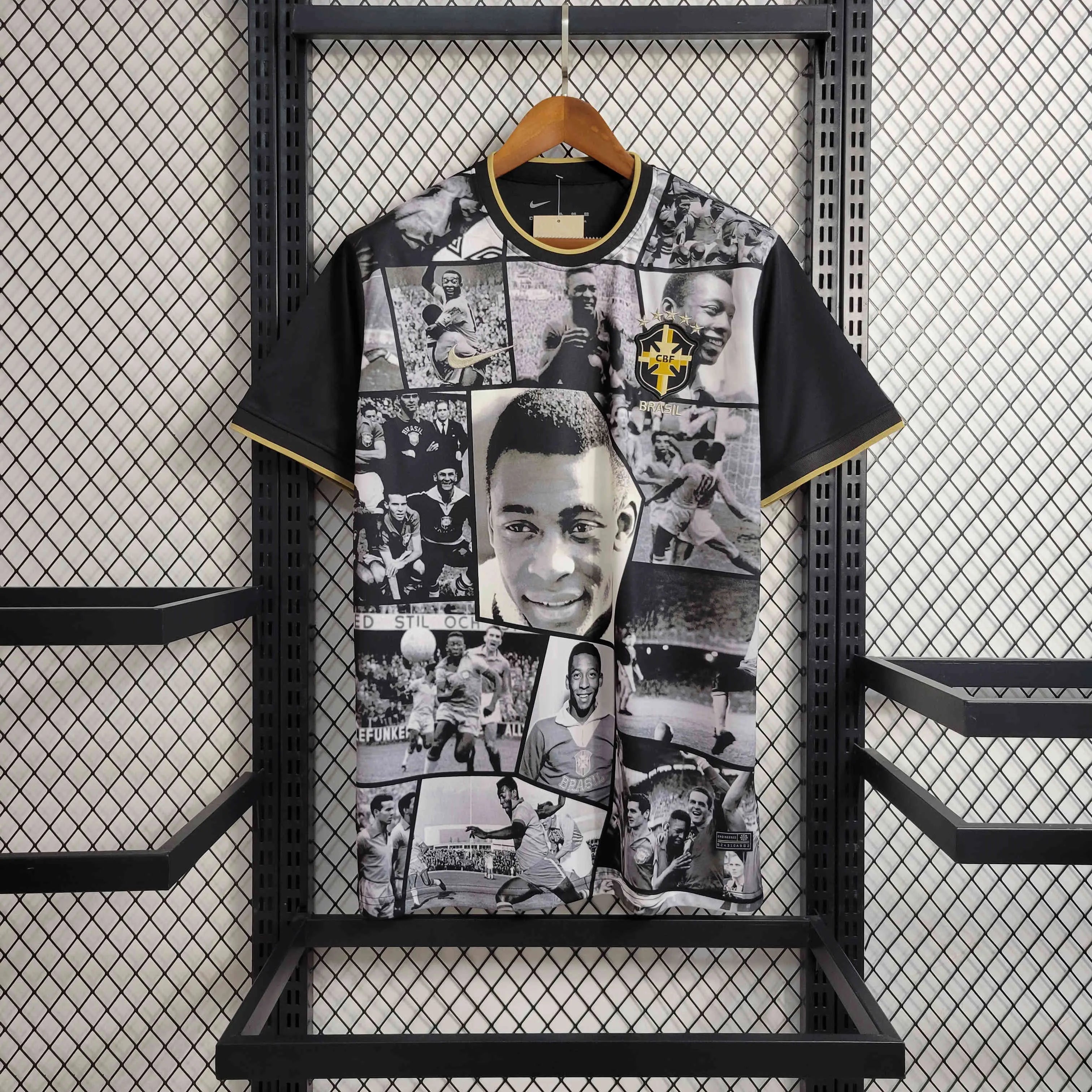 Maillot Brésil Pelé commémorative Noir - Maillot du Monde