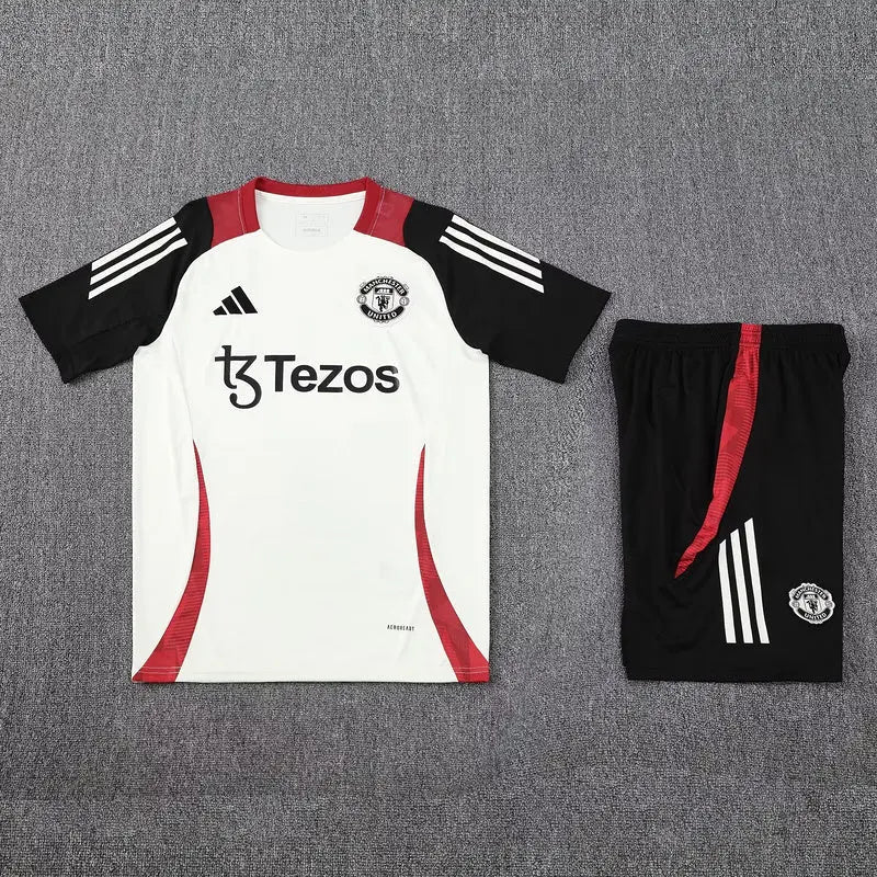 25/26 Ensemble d’entraînement MANCHESTER UNITED Rouge/Noir/Blanc - Maillot du Monde