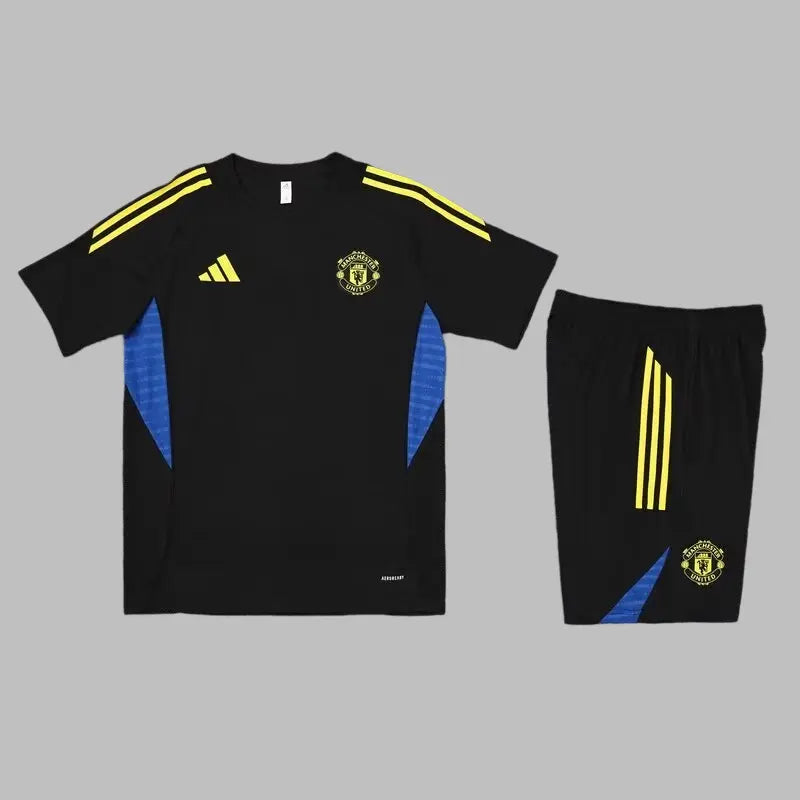24/25 Ensemble d’échauffement MANCHESTER UNITED Noir/Bleu/Jaune - Maillot du Monde