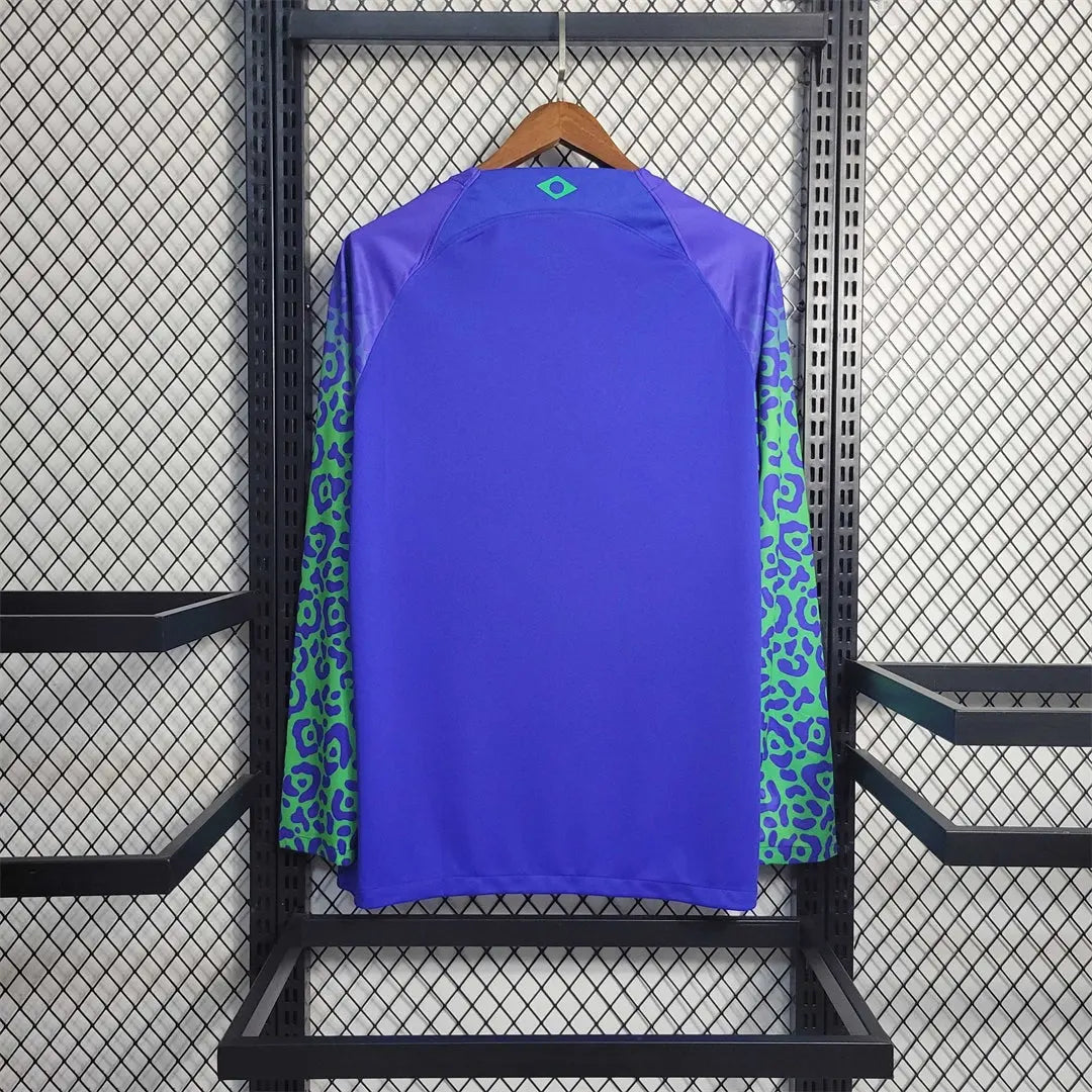MAILLOT BRÉSIL EXTÉRIEUR 2022 VERSION MANCHES LONGUES - Maillot du Monde