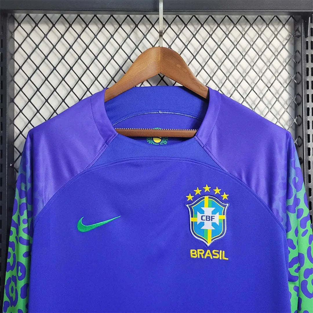 MAILLOT BRÉSIL EXTÉRIEUR 2022 VERSION MANCHES LONGUES - Maillot du Monde